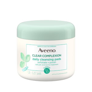 Aveeno Clear Complexion Daily Facial Cleansing Pads with Salicylic Acid Acne Treatment